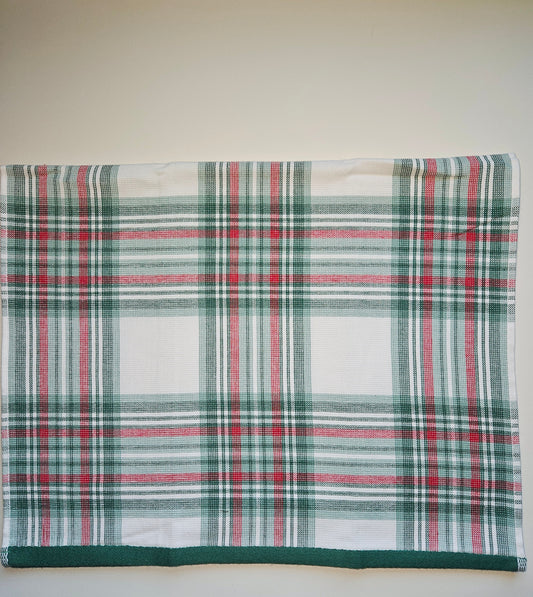 Red and Green Plaid Hanging Towel